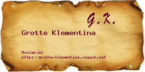 Grotte Klementina névjegykártya